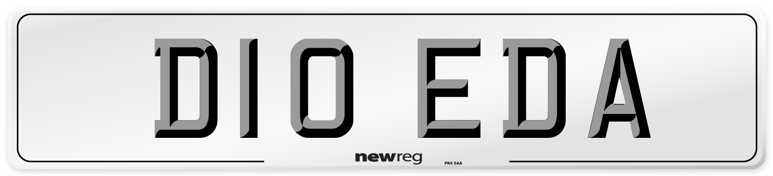 D10 EDA Number Plate from New Reg
